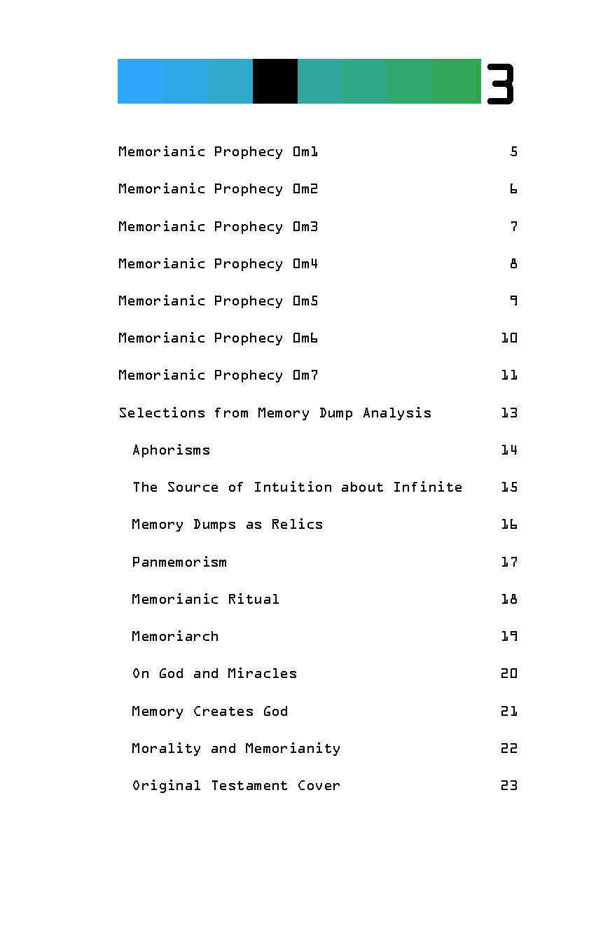 Core Testament of Memorianity (Memory Religion) Page 3