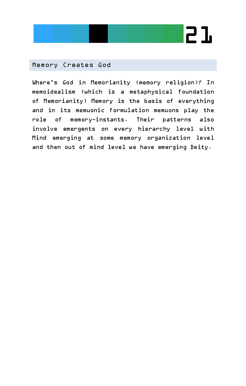 Core Testament of Memorianity (Memory Religion) Page 21